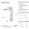 Kibi Blaze-T Single Handle Bathroom Vessel Sink Faucet with Pop Up Drain C-KBF1018BN-KPW101BN - alternate 5